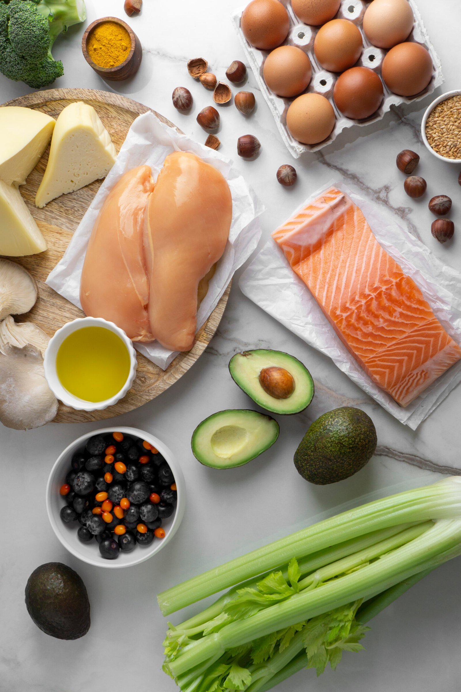 Alimentos asociados a una estrategia keto bien estructurada